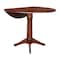 International Concepts Round 42 in Round Dual Drop Leaf Pedestal Table, 36.3 inH, Espresso, 42 W, 42 L, 36.3 in H, Wood K581-42DPT-27B-6B - alternate 8